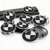 7Pc Front Hood Logo 82mm Rear Badge 74mm Hub Cap 56/68mm Steering Wheel Sticker 45mm For BMW E86 E89 G29 F87 G87 E30 E36 E46