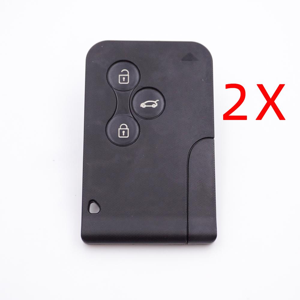 Cocolockey 3-кнопочный брелок-карта, корпус для смарт-ключа, подходит для Renault Megane Scenic 2 Clio 3, без клея, замена ключей, высокое качество