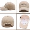 New Lamb Plush Cap Autumn and Winter Big Head Circumference Shows a Small Face Thickened Warm Baseball Cap Women's Hat