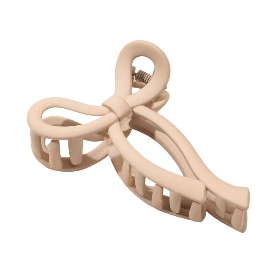 Зажим для волос с бантом, крепкий захват, аккуратно удерживает волосы, зажим для волос, аксессуар для волос, зажим-коготь из пластика, металлическая пружина, большая заколка для волос для путешествий, душа, работы