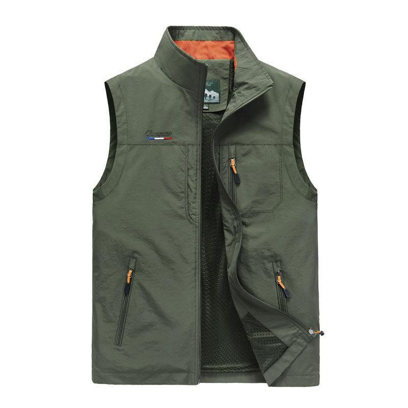 Мужской жилет для отдыха на природе, свободного покроя, большого размера, на весну и осень, для людей среднего и пожилого возраста, для спорта и отдыха