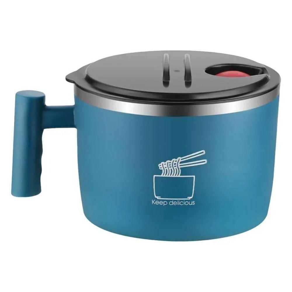 Stainless Steel Ramen Bowl Draining Instant Noodle Bowl Portable Bento Box