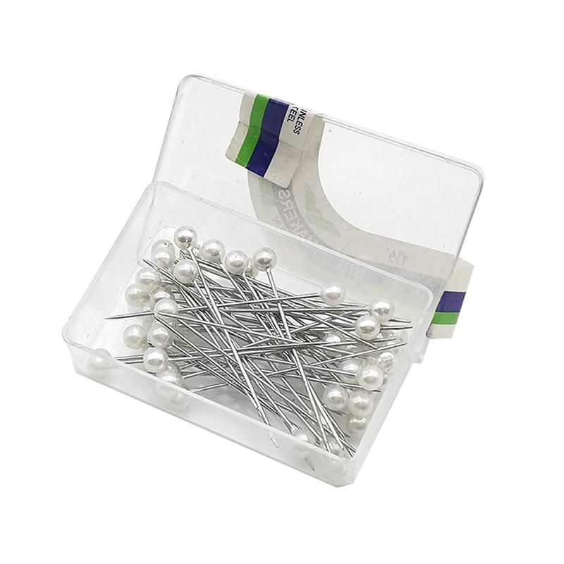100 шт./кор. Длинные круглые жемчужные иглы, хиджабные клипсы, броши, острые металлические булавки для хиджаба