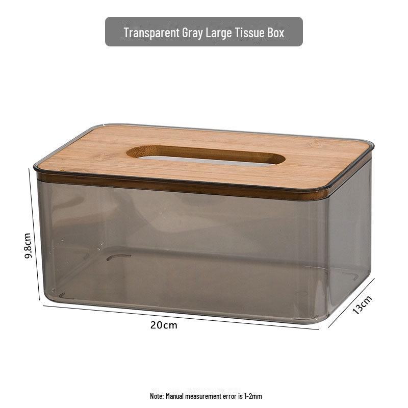 Прозрачная бамбуковая коробка для салфеток — креативный держатель для салфеток с индивидуальным логотипом
