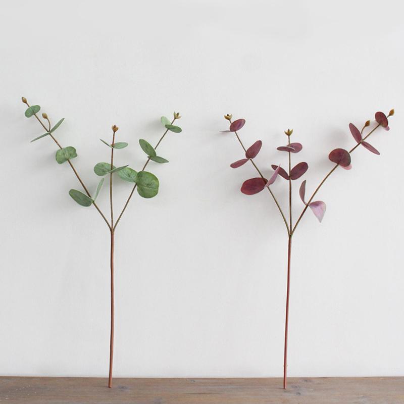 1 шт./2 шт. Форма эвкалипта Украшение для дома Искусственное растение Пейзаж Цветочная композиция 3D-печать Цветочное искусство 52 см