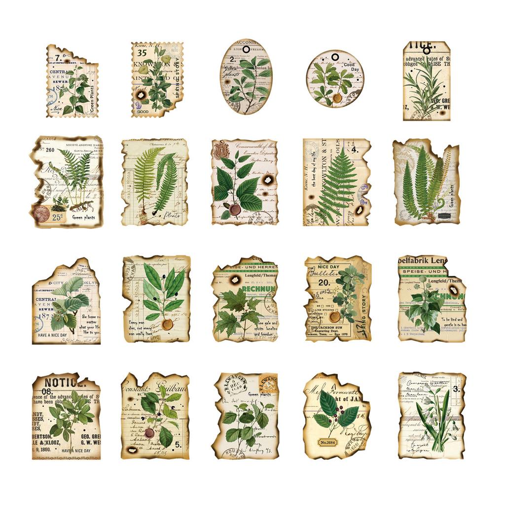 40 листов винтажных наклеек с прозрачным узором универсальные портативные декоративные наклейки для блокнота