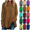 Women's Casual Plus SizeLong Sleeved Round Neck T-shirt Top Pullover