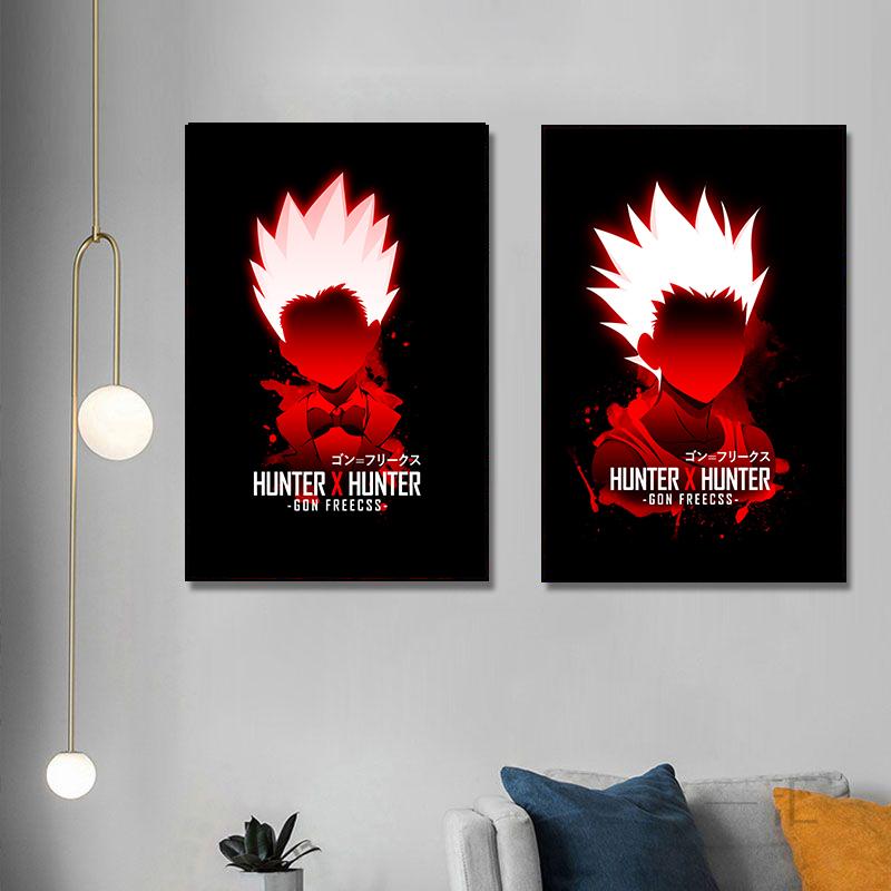 Аниме Hunter×Hunter холст картина Gon Freecss настенные художественные постеры и принты для детей спальня домашний декор вентилятор подарок Cuadros
