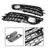 Honeycomb Style Fog Light Grill Bumper 88K0807681C 8K0807682C For A4 S-LINE S4 2008-2012