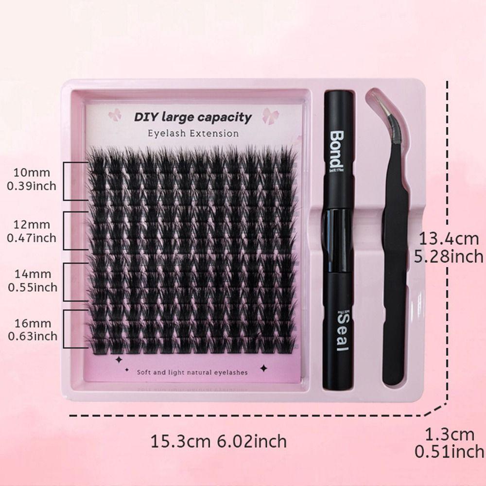 144 шт. отдельных пучков ресниц сегментированных набор для самостоятельного наращивания ресниц для ежедневной вечеринки и праздничной сцены