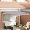 Automatic Retractable Awning vidaXL Light Grey 350x250 Cm 3330381