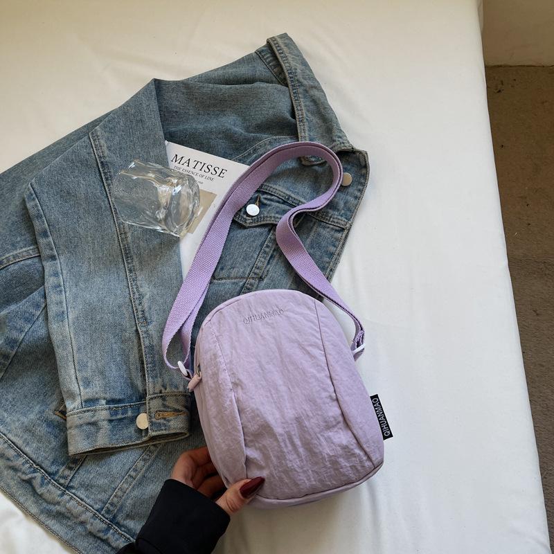 Versatile small bag Crossbody bag Women's casual canvas bag Light commuter cloth bag Men's mobile phone bag
