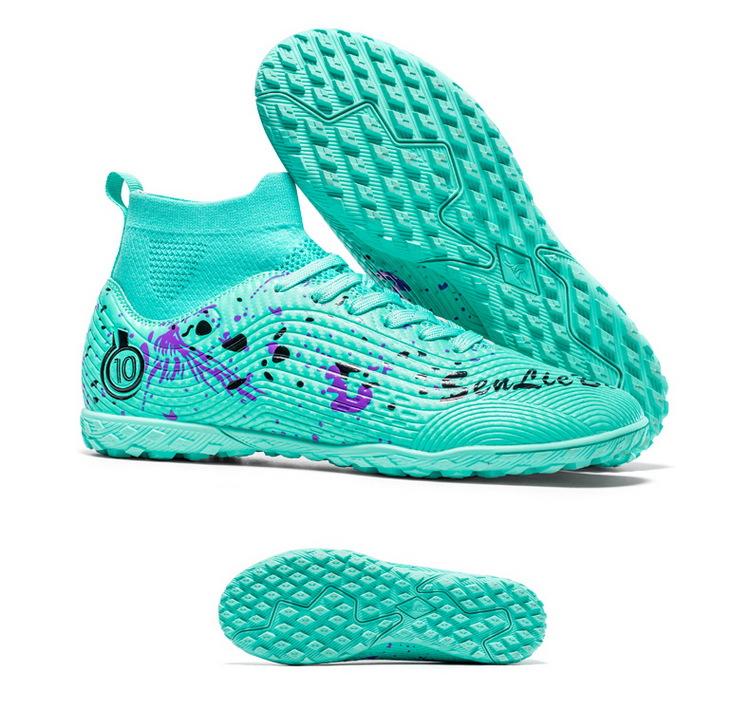 High-top football shoes broken nails AG long nails sneakers adult children students artificial turf sports training shoes men