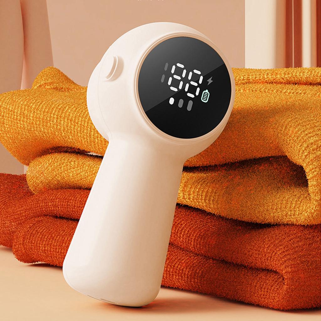 Electric Lint Remover Rechargeable Lint Remover Sweater Defuzzer Intelligent Digital Display Lints Shaver Trimmer 1200mAh