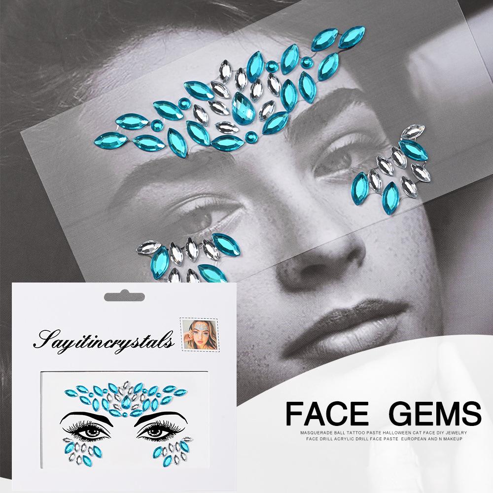 Экологичные Маскарадные Акриловые Наклейки С Бриллиантами