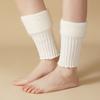 Women's Winter Warm Leg Warmers Female Knitted Hairy Warm Foot Cover Solid Color Lolita JK Warm Leggings Boot
