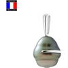 Compagnie Générale Des Perles - Genuine Tahitian Pearl Pendant Circled 9-10 Mm - 18 Cts White Gold - Women's Jewelry