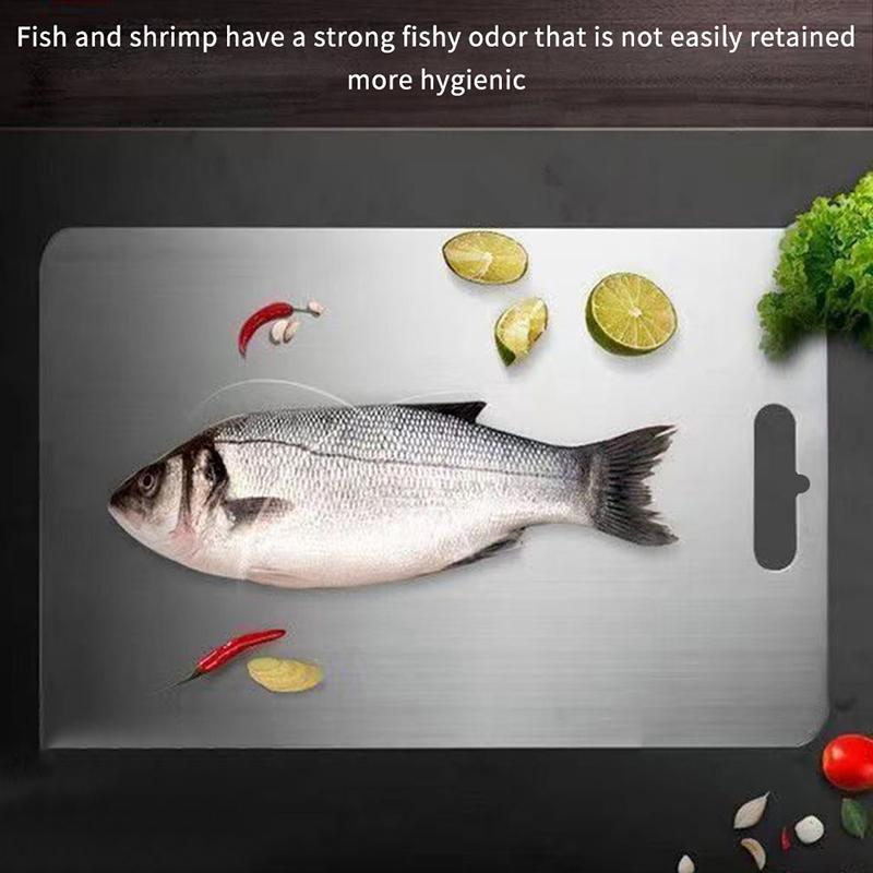 Stainless Steel Cutting Board Food Grade Heavy Duty Chopping Board for Home Kitchen Professional Chefs Cooking Use