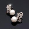 E7 Korean Butterfly Pearl Tassel Earrings with Free Shipping
