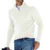 Men's Casual Classic Zipper High Neck Solid Color Slim Knitted Pullover