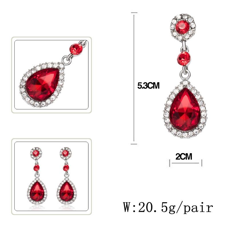 Hot Sale Water Droplets Dangle Earrings for Women Elegant CZ Crystal Shining Long Hanging Ear Fashion Wedding Party Jewelry