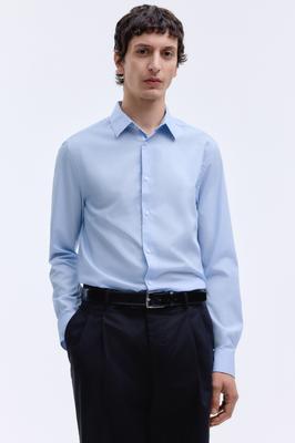 Рубашка HM Easy Care Slim Fit светло-голубая