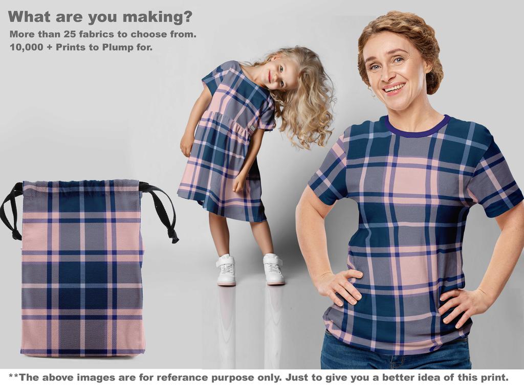 oneOone Хлопковый батист Темно-синяя ткань в клетку Швейные поделки Тканевые принты в ярдах 42 дюйма