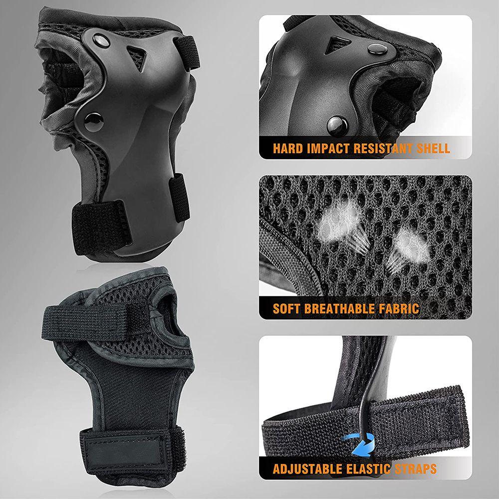 Комплекты для катания на коньках, велоспорта, защитная экипировка, набор наручей, детские наколенники, комплект налокотников