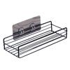 Iron Wall-mounted Self-adhesive Bathroom Kitchen Shelf Stroage Rack Accessory