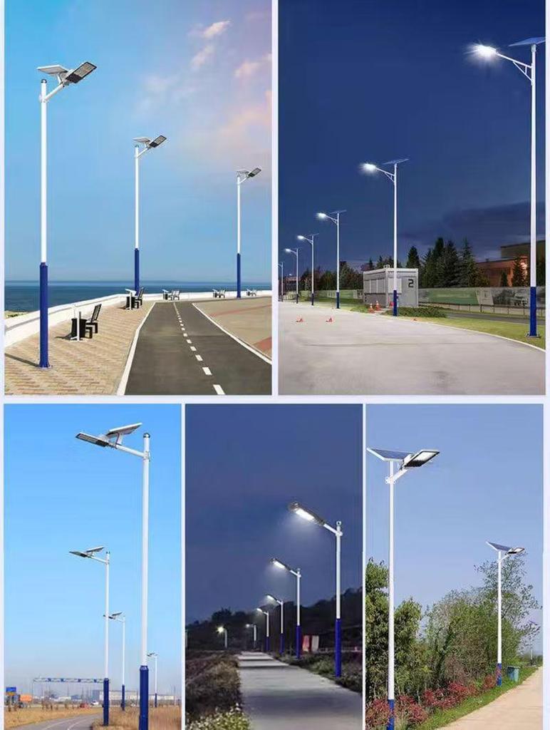 Galvanized Solar Street Light Pole for Rural Roads and Courtyards