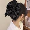 Большая тканевая атласная заколка-бант для волос, женская мода, универсальный дизайн, клипса-акула, аксессуары для волос для пучка на затылке