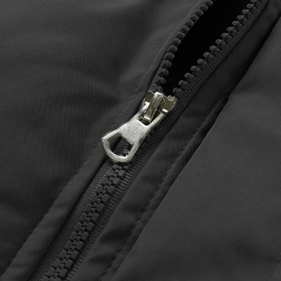 Мужское хлопковое пальто с капюшоном, длинным рукавом и застежкой-молнией, зимняя стеганая куртка, однотонная