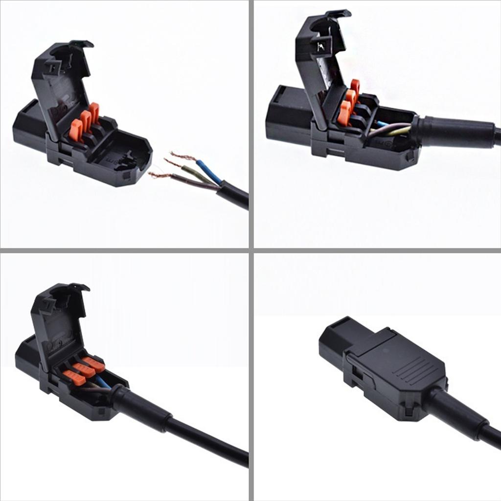 2 шт.inline-адаптеры питания с 3 контактами 10А 250В IEC320 C13 (розетка) с заземляющими контактами