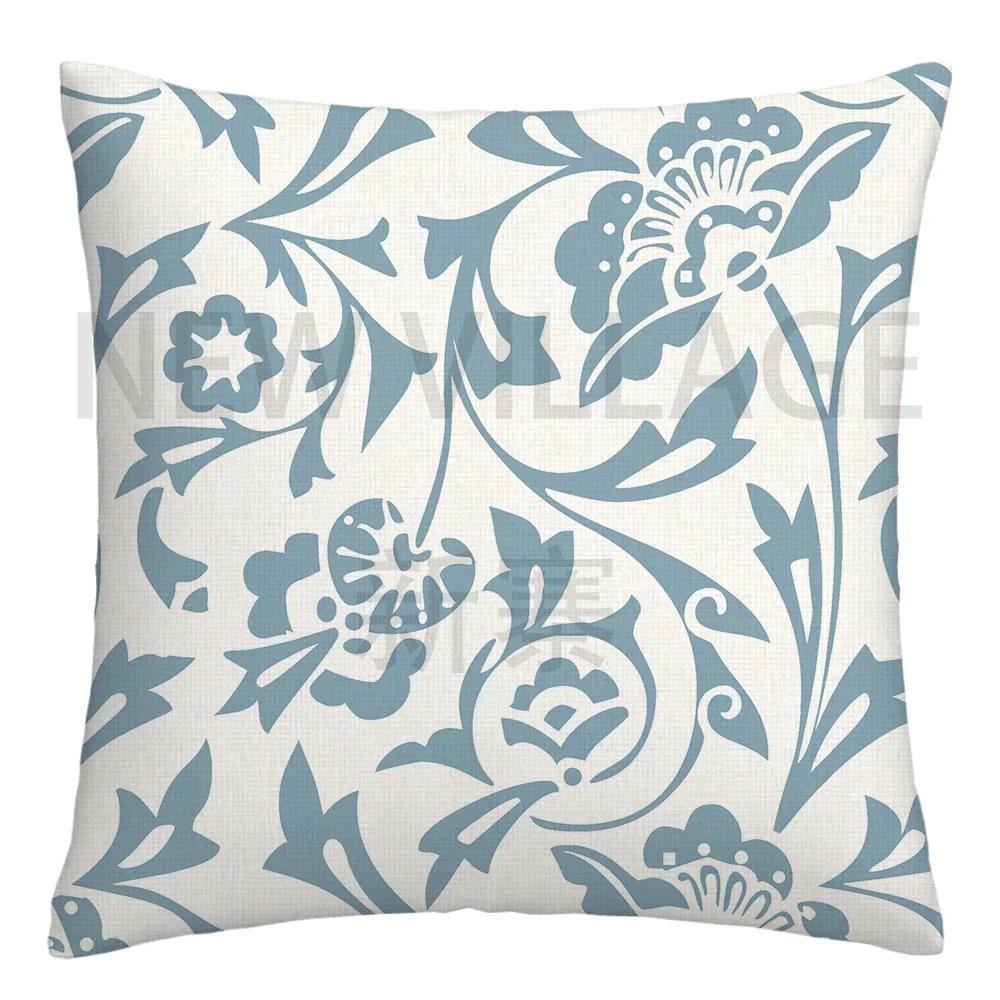 Наволочка из льна с геометрическим узором в виде озера и белого цвета для дивана, украшение для дома, может быть изготовлено по индивидуальному заказу 40x40 45x45 50x50 60x60