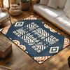 Geometric Blue Area Rug Modern Abstract Pattern Home Decor Living Room Floor Mat Washable Non Slip Indoor Outdoor Rugs