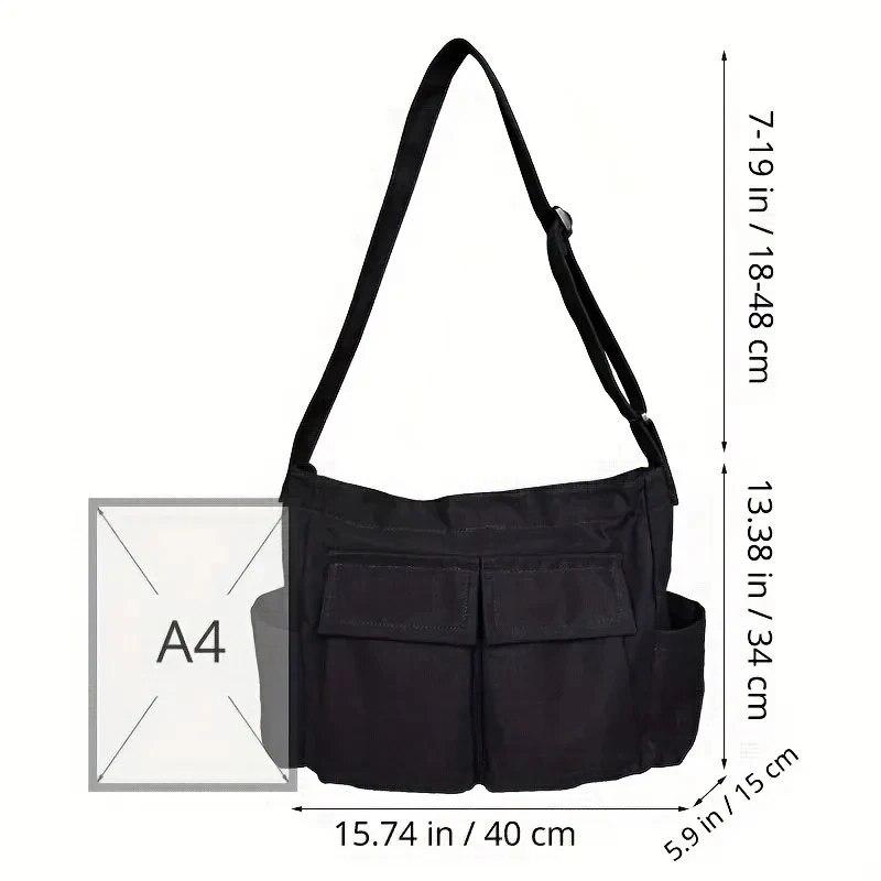 Classic Vintage Canvas Shoulder Bag Women Solid Soft Travel Women Crossbody Bag Large Capacity Handbag Tote Bag Women