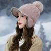 New Fleece Thickened Knitted Cap Women's Autumn and Winter Ear Bag Warm Wool Baseball Cap