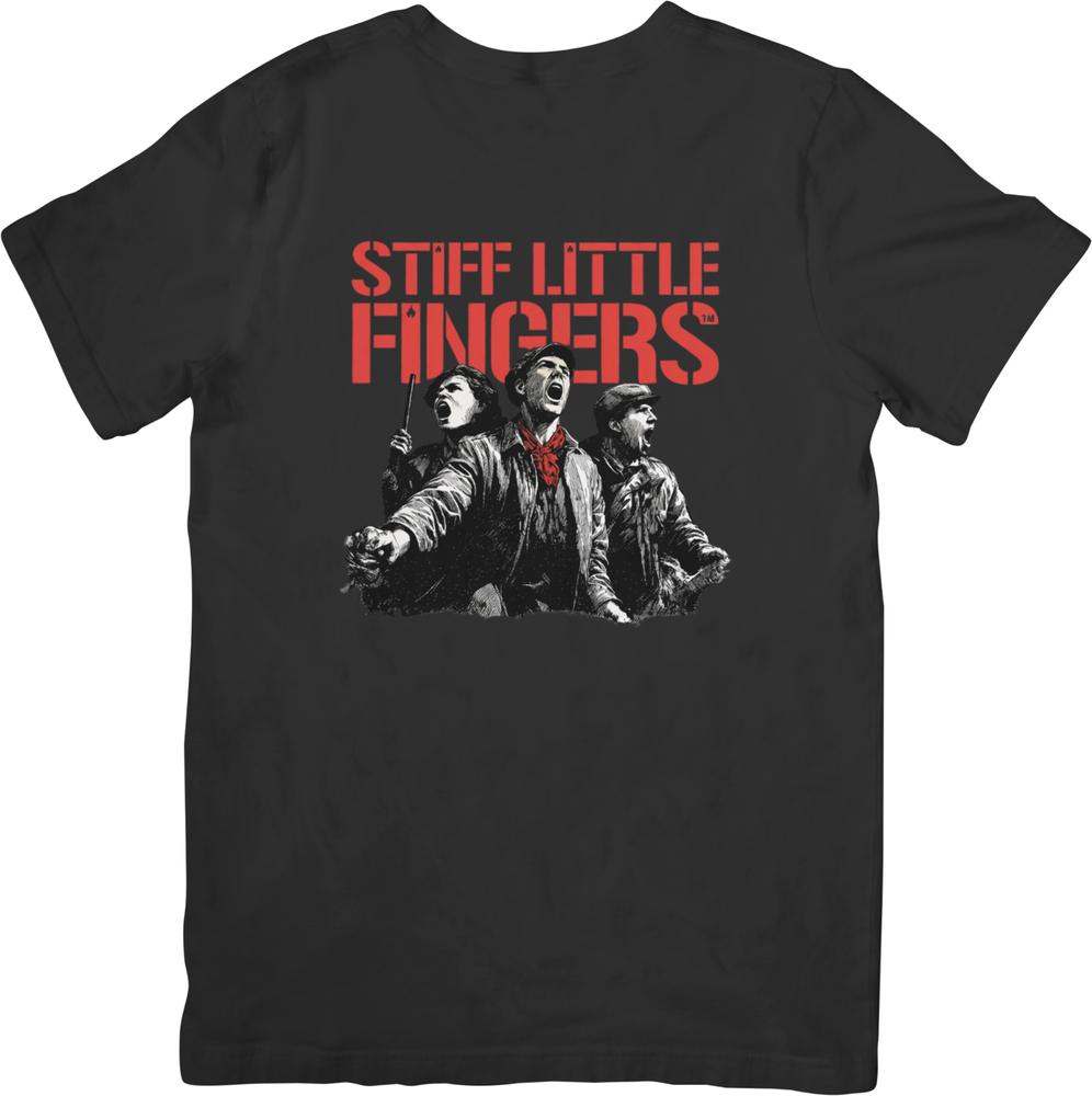 Stiff Little Fingers Vintage Retro Fit for Unisex women Quality Cotton TShirts