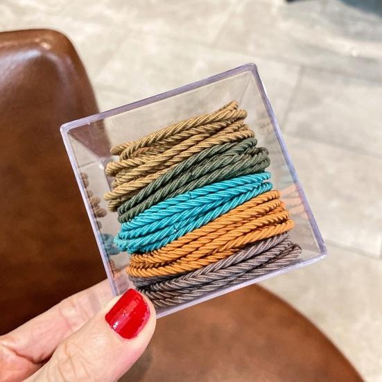 50 шт. эластичные резинки для волос без повреждений, простые стильные держатели для хвостиков, тонкие толстые аксессуары для волос для девочек