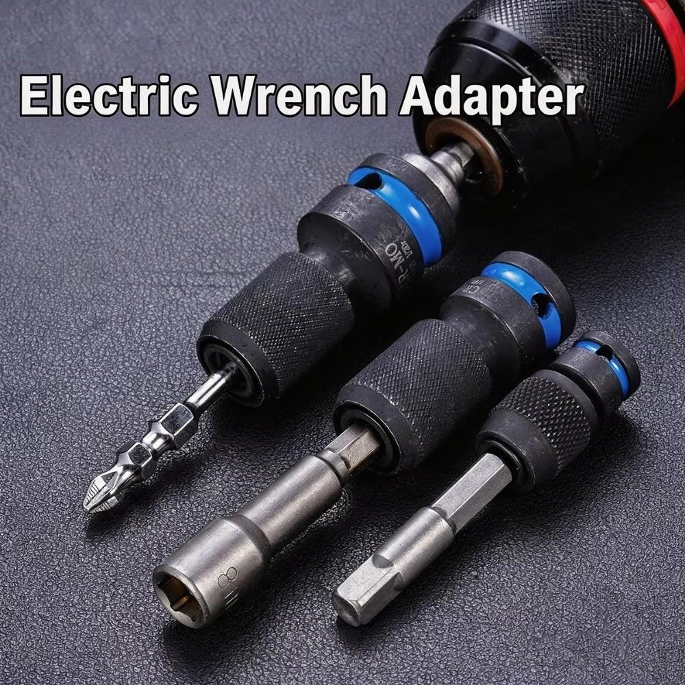 3Pcs 1/2 3/8 1/4-Inch Impact Hex Converter Square Drive To Hex Socket Electric Wrench Repair