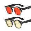 Double Layer Outdoor Sunglasses Round Frame Black Shades Glasses Flip Cover Sunglasses