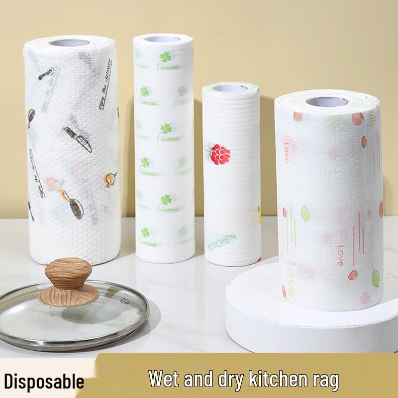 Многоразовые утолщенные кухонные тряпки: Моющиеся, С принтом, Антипригарные, Подушечки для сухой и влажной уборки