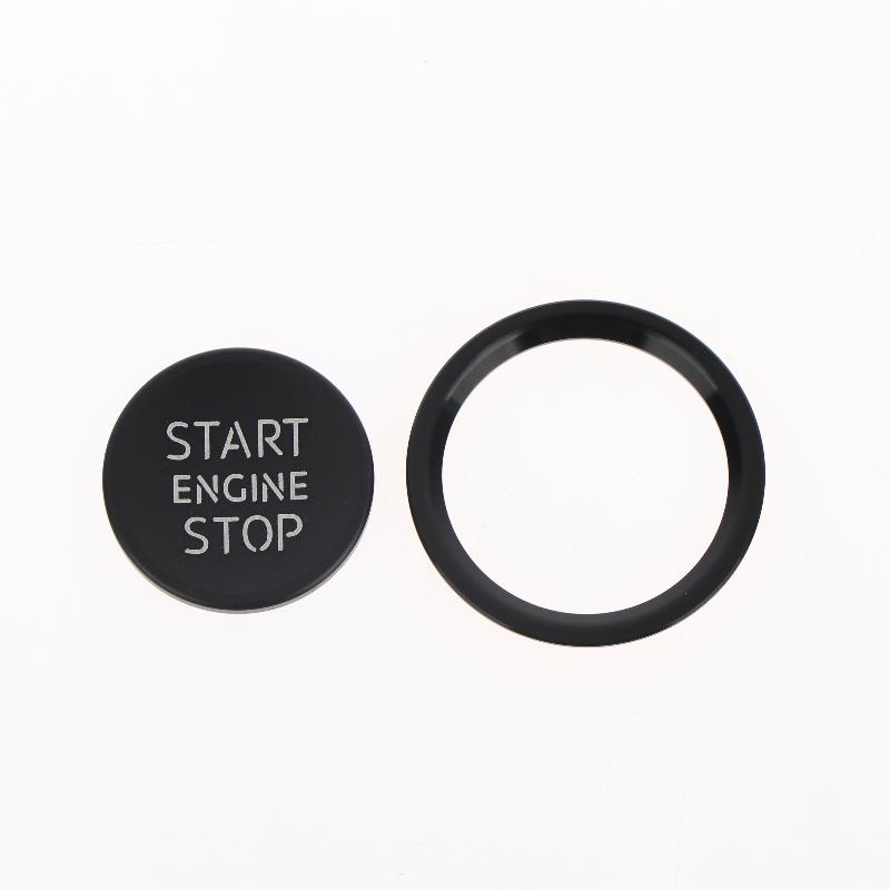 Aluminum Alloy Ignition Start Stop Button Cover Trim Ring Set Compatible with A6 A4 A7 Q5L Q7 A5
