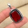 Красный гранат драгоценный камень стерлингового серебра 925 пробы ручной работы кулон ювелирные изделия подарок на день святого валентина