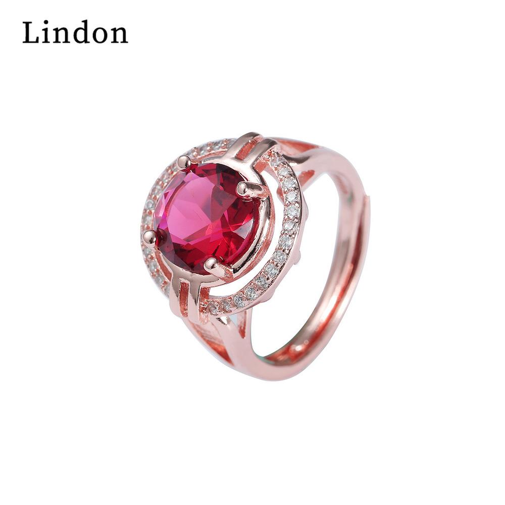 Классическое кольцо Lindon из медного сплава с цирконием, женские ювелирные изделия, свадебный подарок для вечеринки
