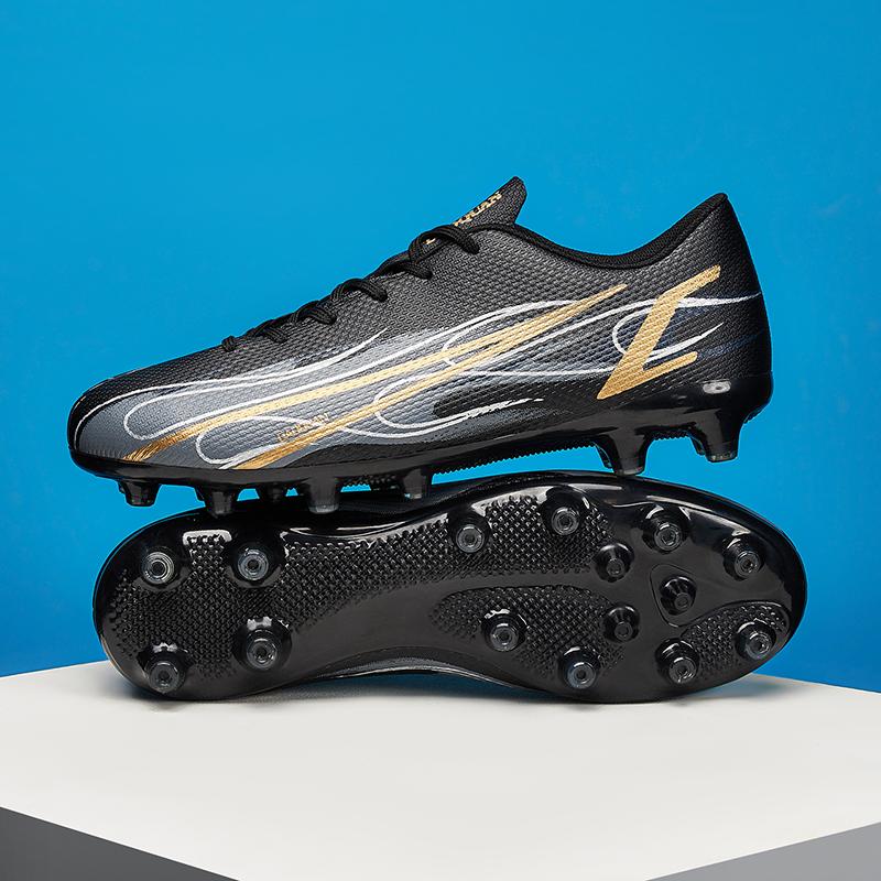32-47 футбольные бутсы унисекс с низким верхом и длинными шипами для мальчиков и девочек, практичная тренировочная обувь с искусственной травой