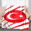 Turkish Flag Design Blanket Suitable for Sofas, Beds, Offices, And Camping - Perfect Gift for Halloween Christmas