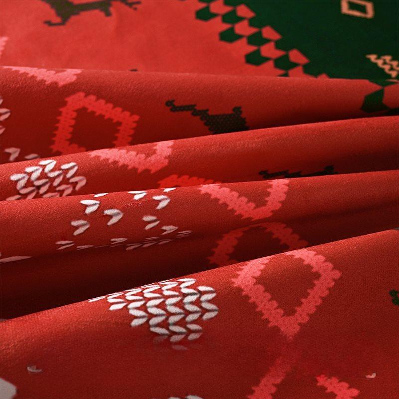 Рождественская домашняя скатерть Новогодняя праздничная красная прямоугольная скатерть Рождественский стиль Журнальный столик Скатерть Хлопковая и льняная скатерть