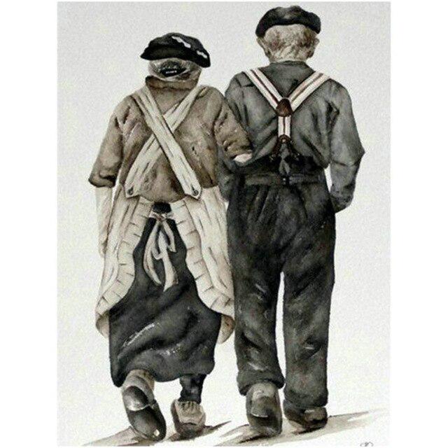 DIY 5D алмазная живопись старик с белой головой Алмазная мозаика наборы для вышивки крестом украшение дома полная круглая алмазная вышивка