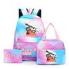 3Pcs/Set Chainsaw Man Kawaii Casual School Bag Colorful Backpack Set Girl with Lunch Bag for Women Student Teenager Rucksack Pencil Case